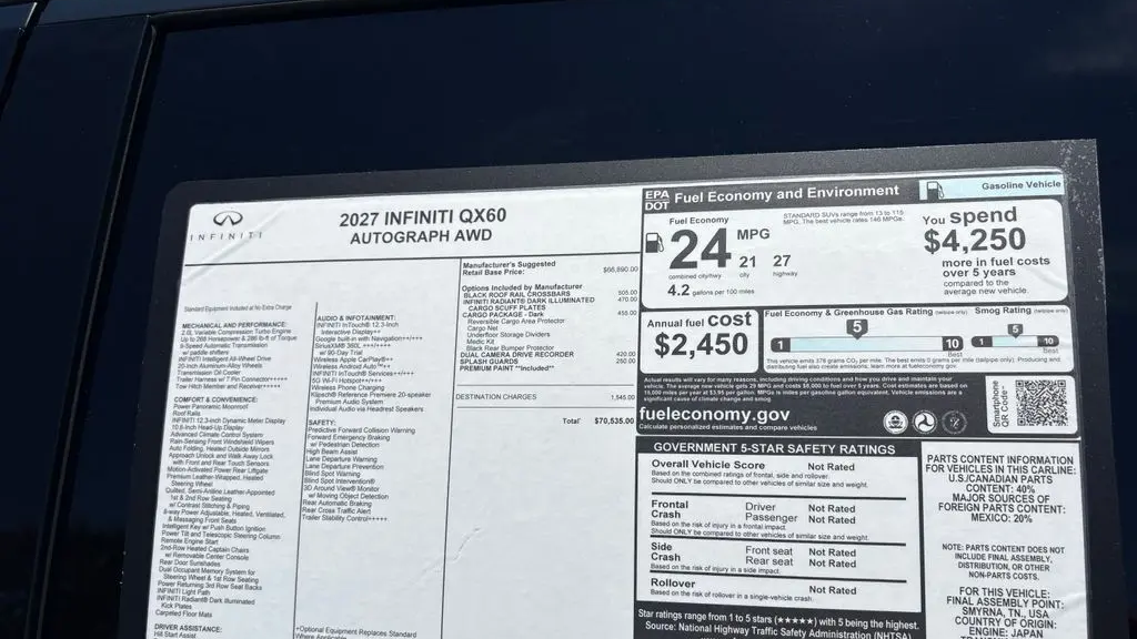 2027 INFINITI QX60 Autograph