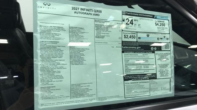 2027 INFINITI QX60 Autograph