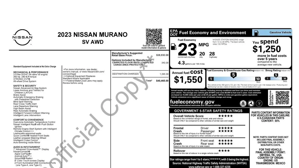 2023 Nissan Murano SV