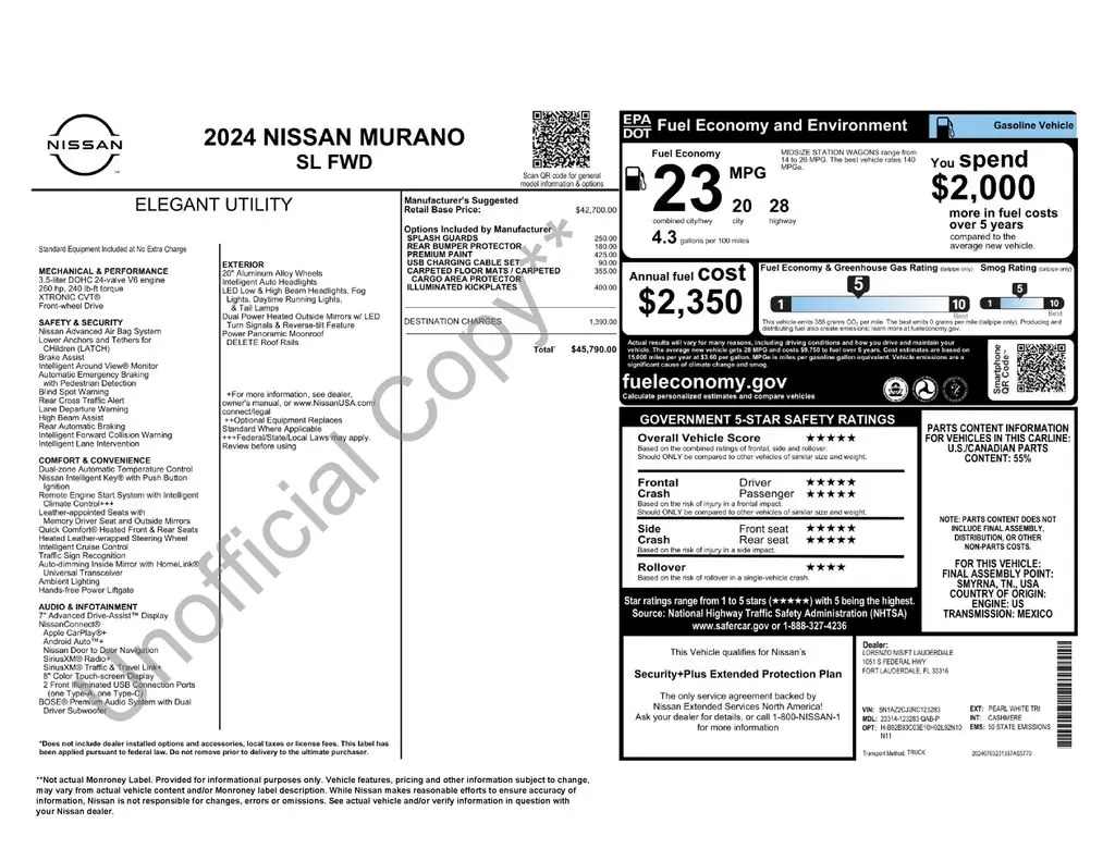 2024 Nissan Murano - $28,477