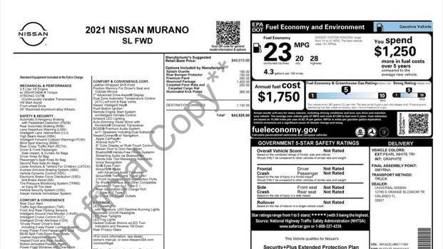 2021 Nissan Murano SL