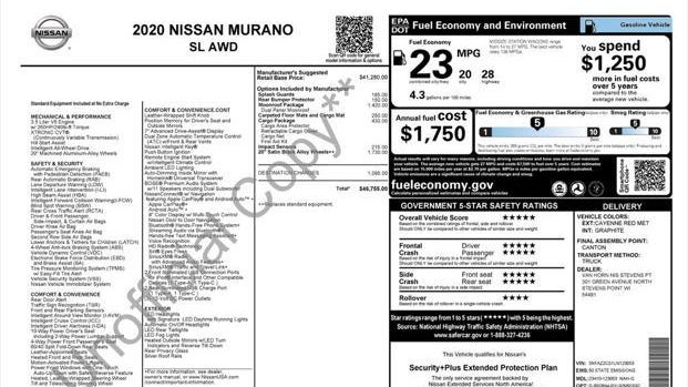 2020 Nissan Murano SL