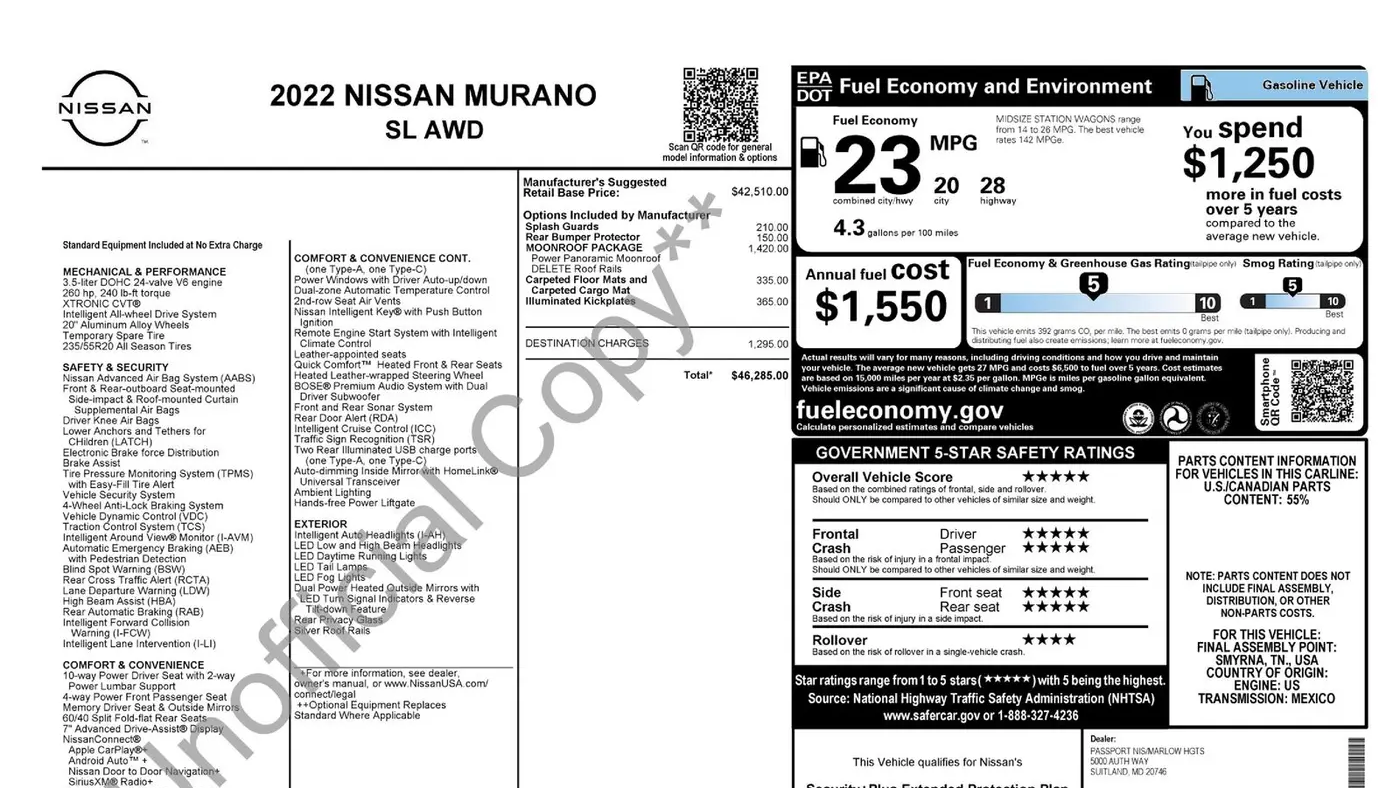 2022 Nissan Murano SL