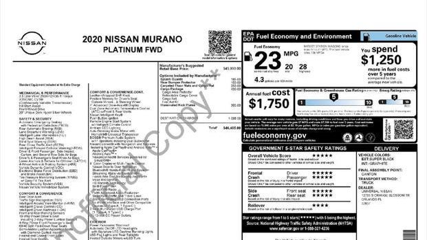 2020 Nissan Murano Platinum
