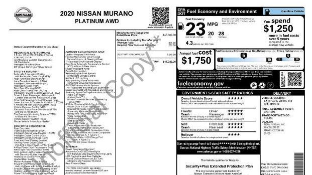 2020 Nissan Murano Platinum