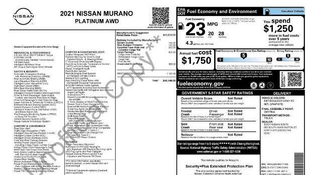 2021 Nissan Murano Platinum