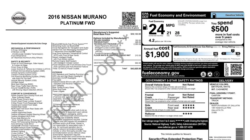 2016 Nissan Murano S