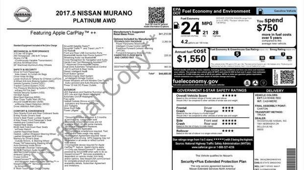 2017 Nissan Murano Platinum