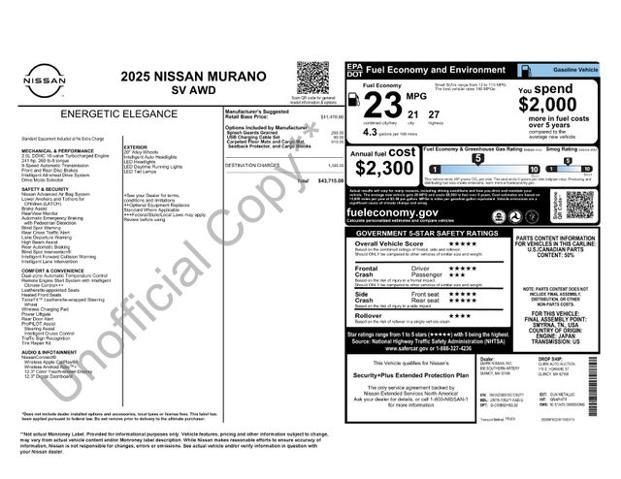 2025 Nissan Murano - $34,795
