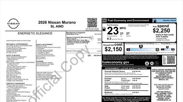 2026 Nissan Murano SL