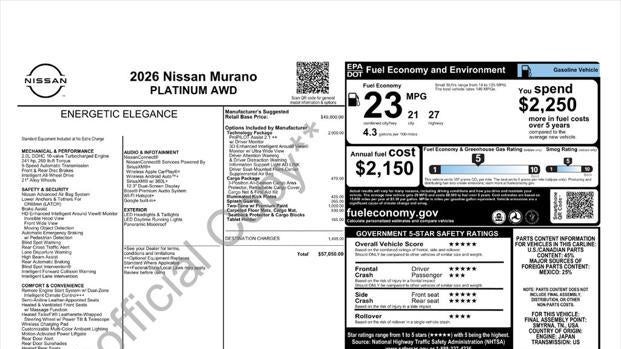 2026 Nissan Murano Platinum