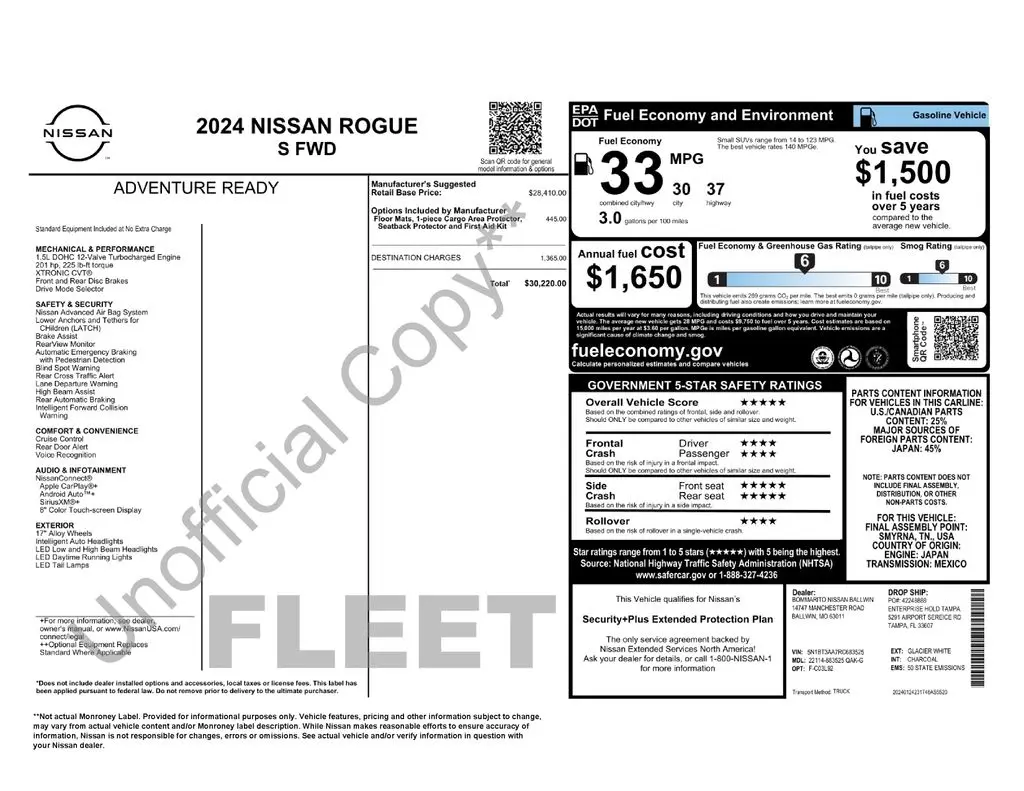 2024 Nissan Rogue - $19,104