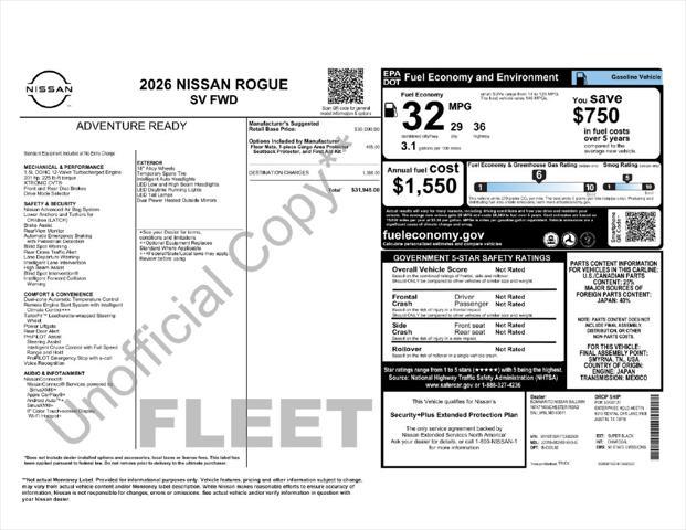 2026 Nissan Rogue - $22,987