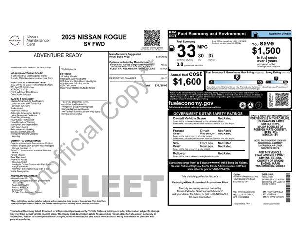 2025 Nissan Rogue - $19,727