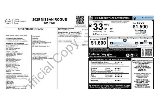 2025 Nissan Rogue SV