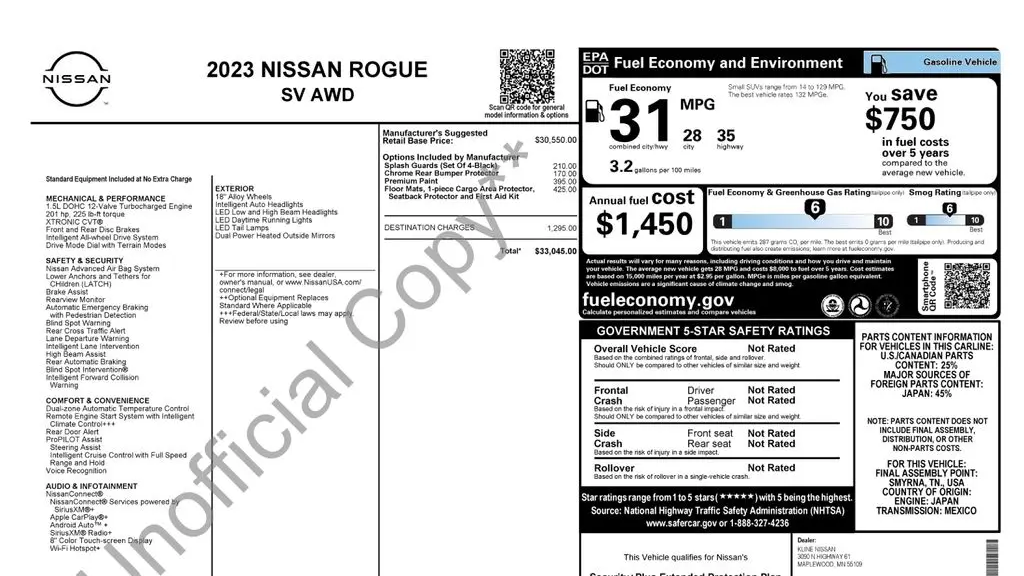 2023 Nissan Rogue SV