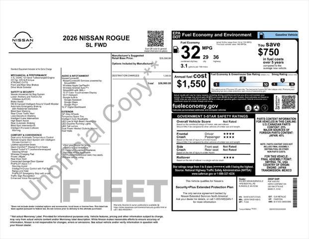 2026 Nissan Rogue - $29,500
