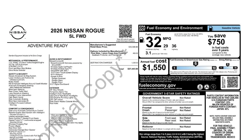 2026 Nissan Rogue SL
