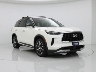 2022 INFINITI QX60 with Majestic White/Black Obsidian Exterior