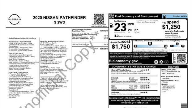 2020 Nissan Pathfinder S