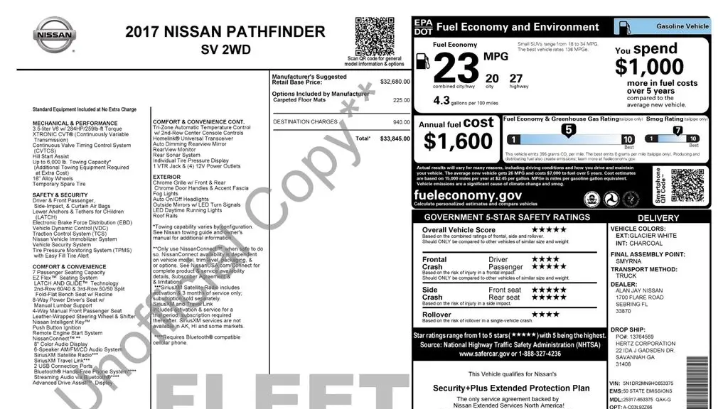 2017 Nissan Pathfinder S
