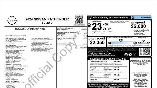 2024 Nissan Pathfinder SV