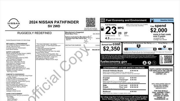 2024 Nissan Pathfinder SV