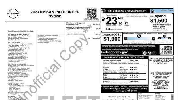2023 Nissan Pathfinder SV