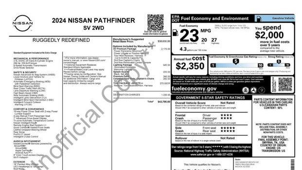 2024 Nissan Pathfinder SV