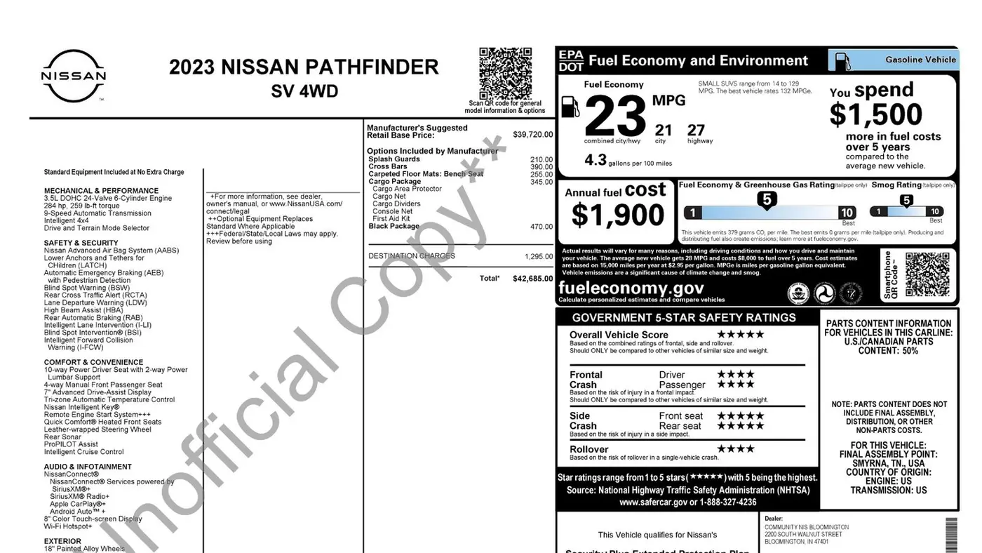 2023 Nissan Pathfinder SV