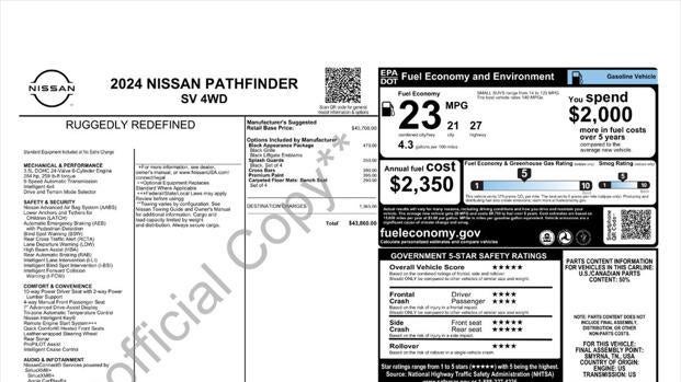 2024 Nissan Pathfinder SV