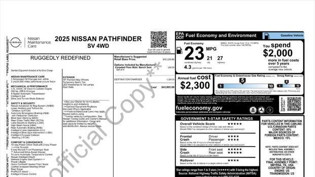 2025 Nissan Pathfinder SV