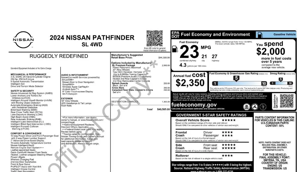 2024 Nissan Pathfinder SL