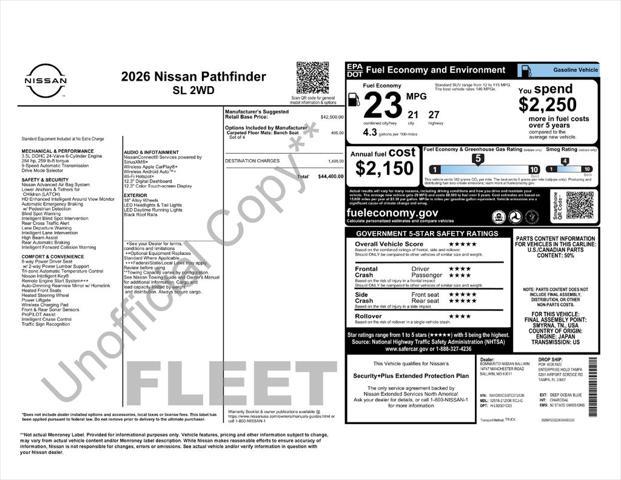 2026 Nissan Pathfinder - $33,587