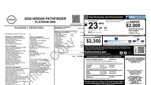 2024 Nissan Pathfinder Platinum