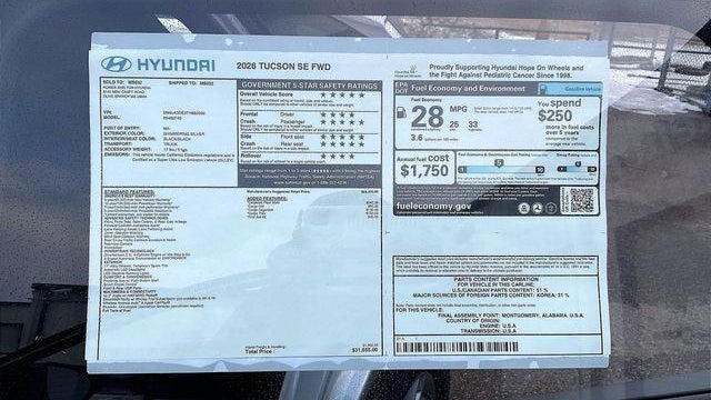 2026 Hyundai TUCSON SE