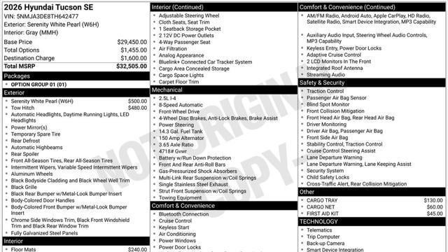 2026 Hyundai TUCSON SE