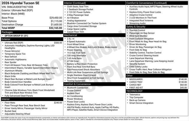 2026 Hyundai Tucson - $26,995