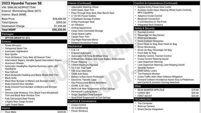 2023 Hyundai TUCSON SE