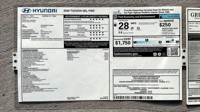 2026 Hyundai TUCSON SEL