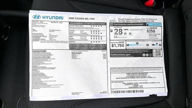 2026 Hyundai TUCSON SEL