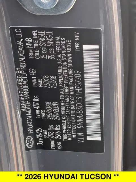 2026 Hyundai Tucson - $33,330