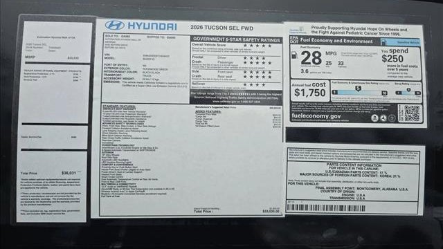 2026 Hyundai TUCSON SEL