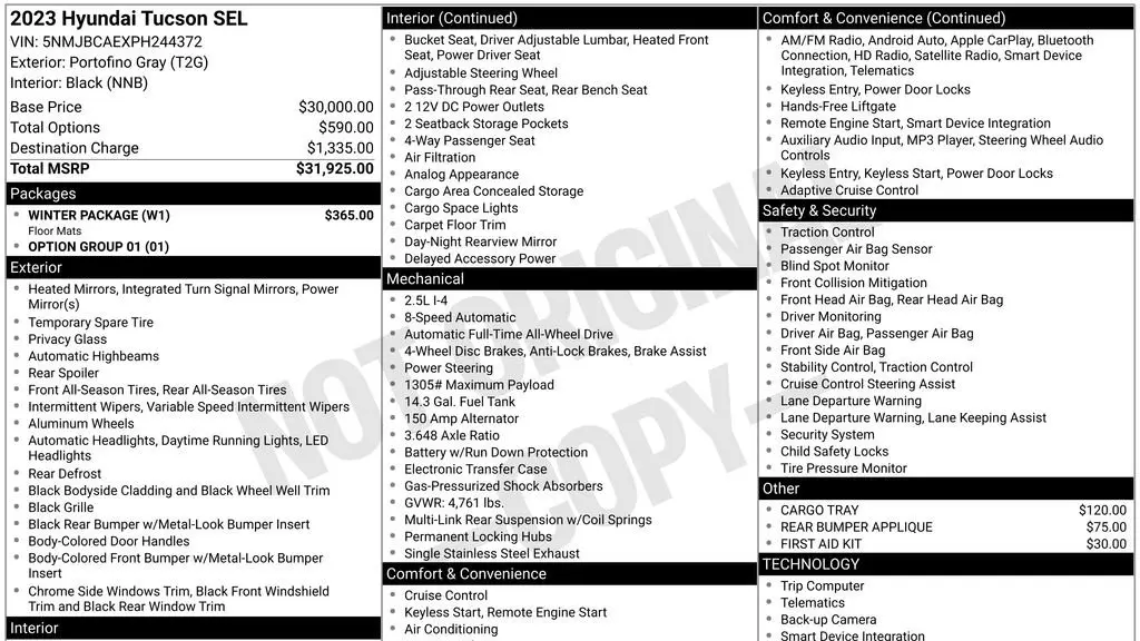 2023 Hyundai TUCSON SEL