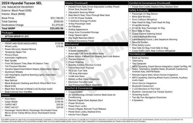 2024 Hyundai Tucson - $26,200