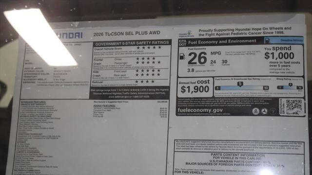 2026 Hyundai TUCSON SEL