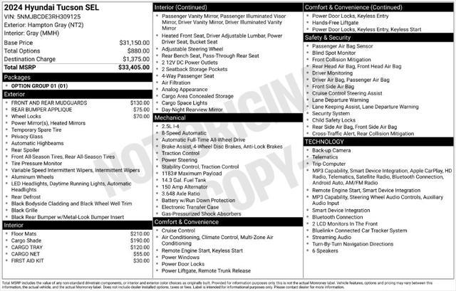 2024 Hyundai TUCSON SEL — photo 1 of 1