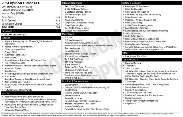 2024 Hyundai Tucson - $21,906