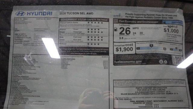 2026 Hyundai TUCSON SEL