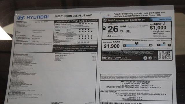 2026 Hyundai TUCSON SEL